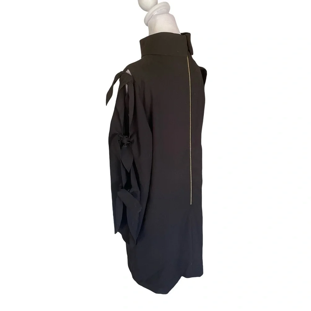 Alex Marie Black High Neck Shift Dress Size 14